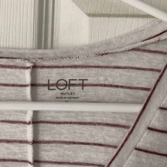 Loft white and red striped shirt - Picture 4 of 5